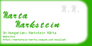 marta markstein business card